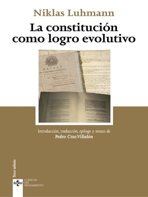 cover image of La constitución como logro evolutivo